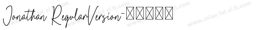 Jonathan RegularVersion字体转换